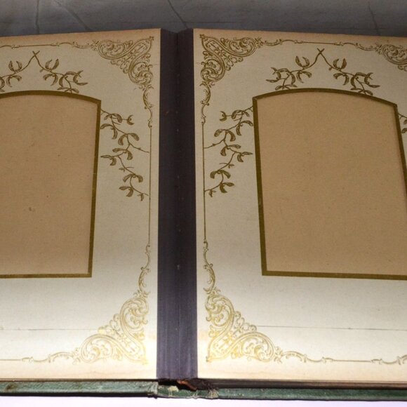 Victorian Photo Album With Antique Photogaphs Embossed Cover & Ornate Clasp” - Picture 10 of 14